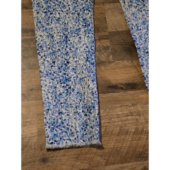 tyler boe Stretch Cotton Twill Toile Print Straight Leg Frayed Hem Coordinating - Picture 7 of 7